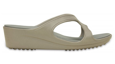 Crocs Sarah Wedge Sandal Platinum/Silver